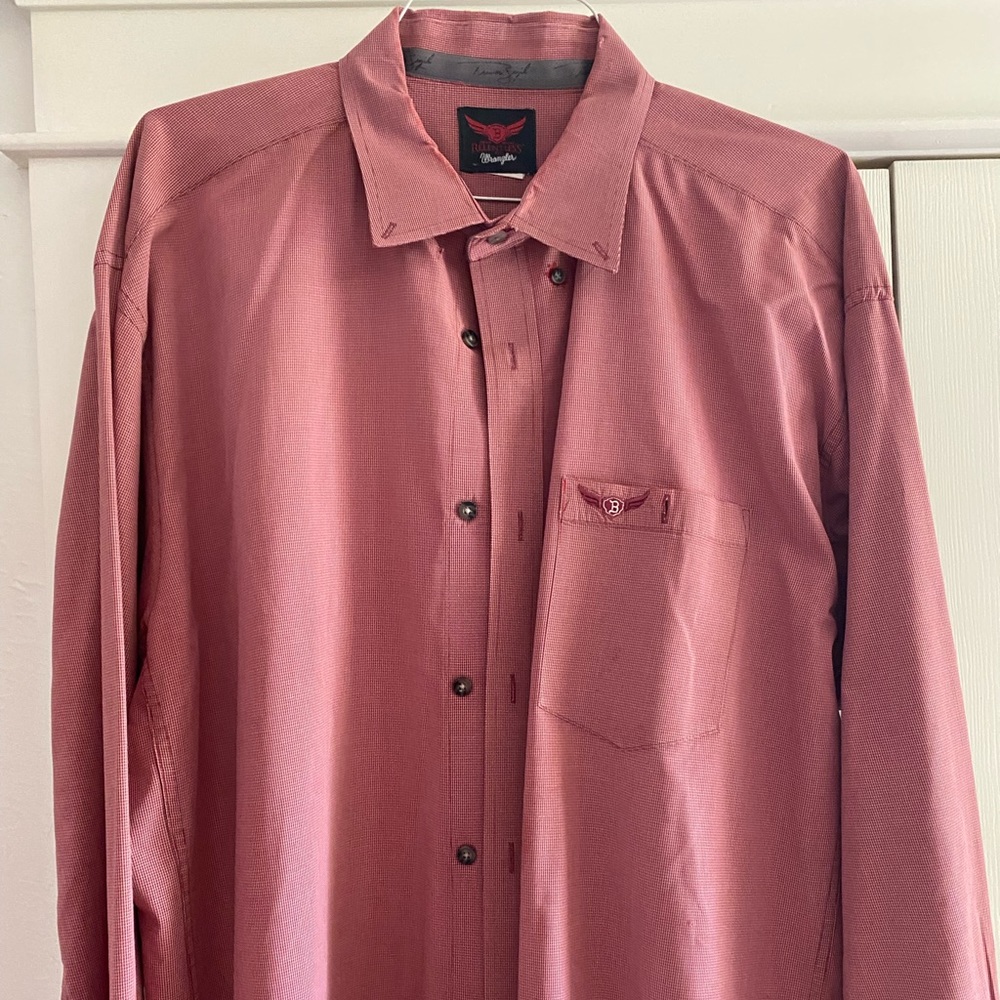 Men’s Wrangler Relentless western button down shirt ~ XXL ~ red~